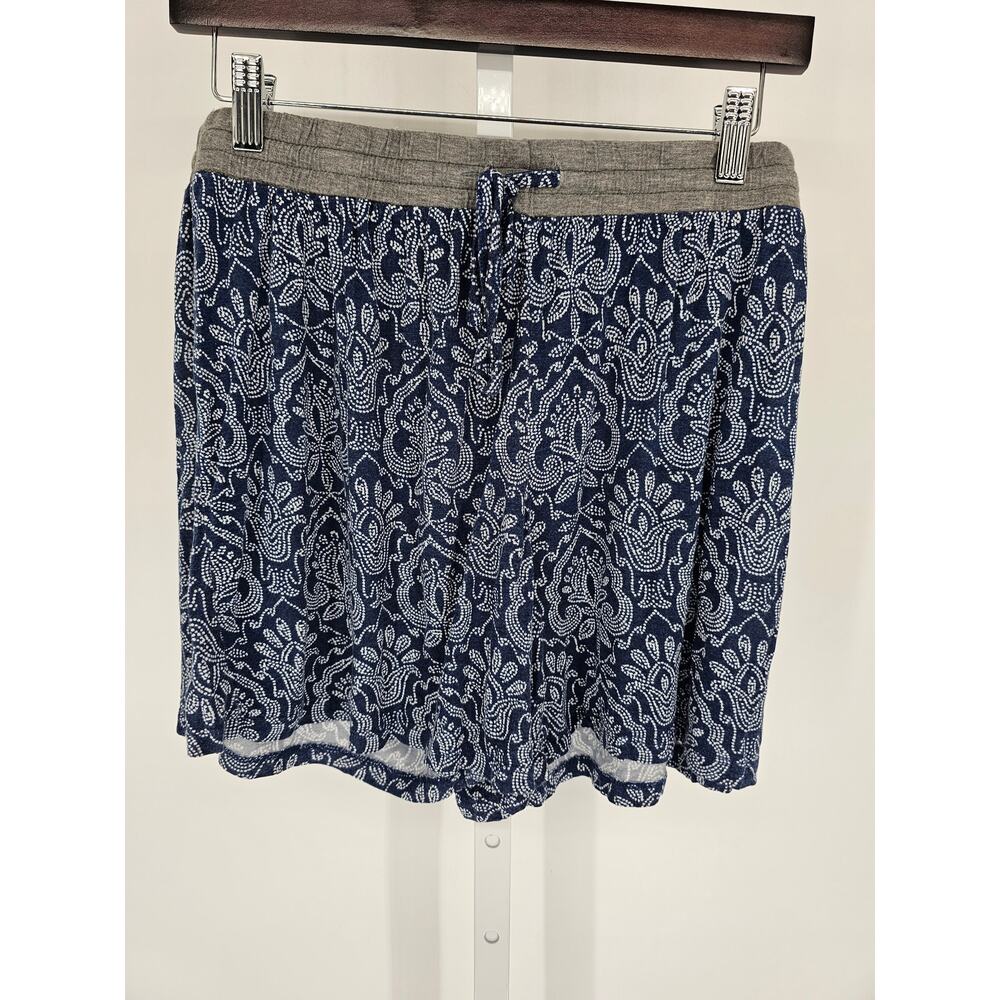 Ink + Ivy Womens Sz XL Pull On Lounge Shorts Blue Floral Print Ultra Soft